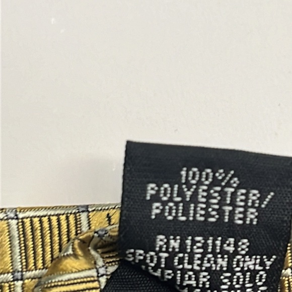 David Taylor Gold Patterned Tie - Picture 4 of 8